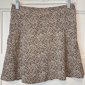 Altar’d State Abstract Print Mini Skort Size XS Black Cream Flowy A-Line